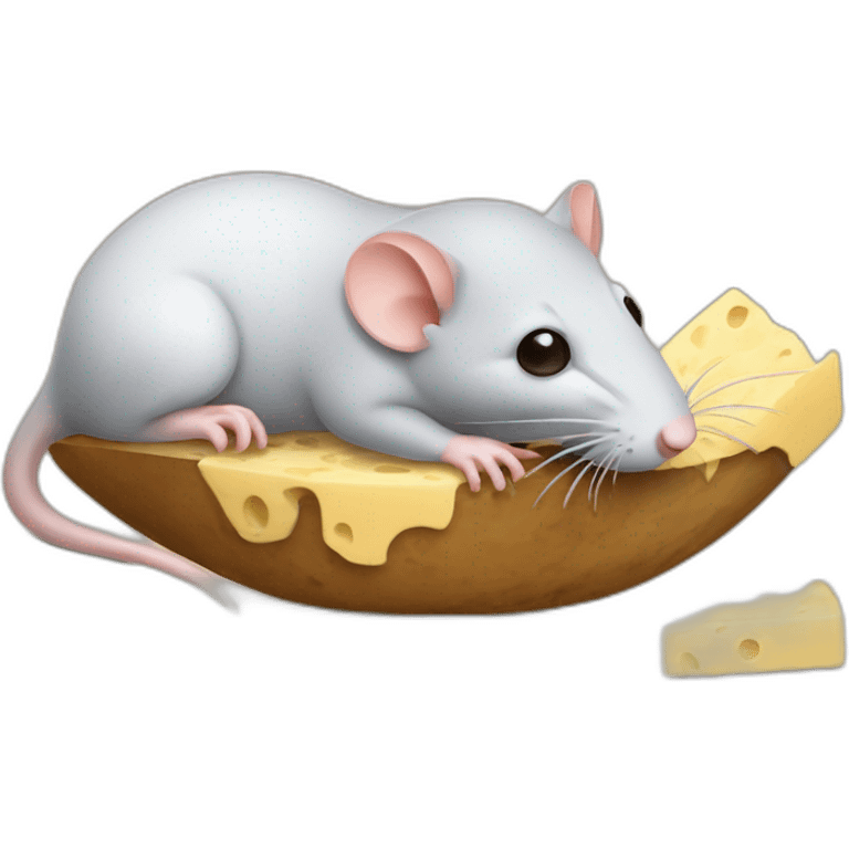 Rat qui mange du fromagr emoji