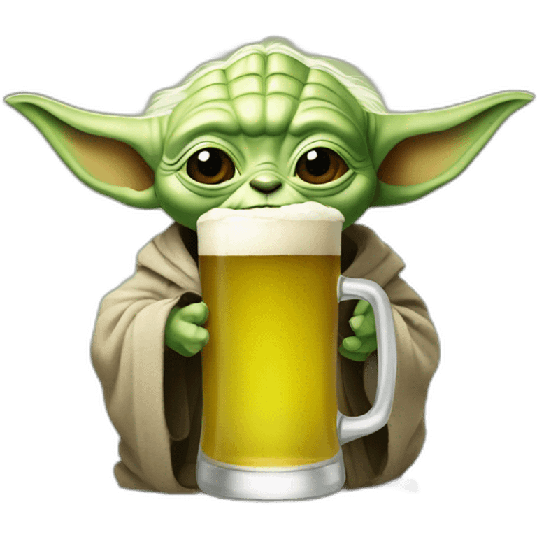 Yoda drink beer  emoji