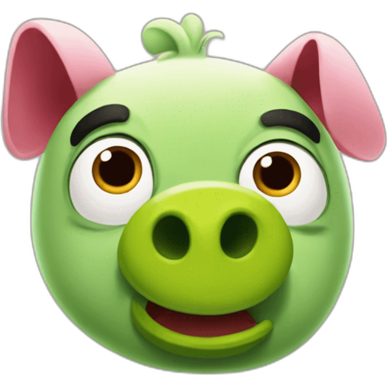 The green pig from Angry Birds rules the birds emoji