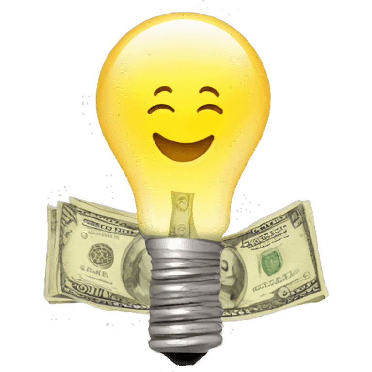 bulb with money inside emoji