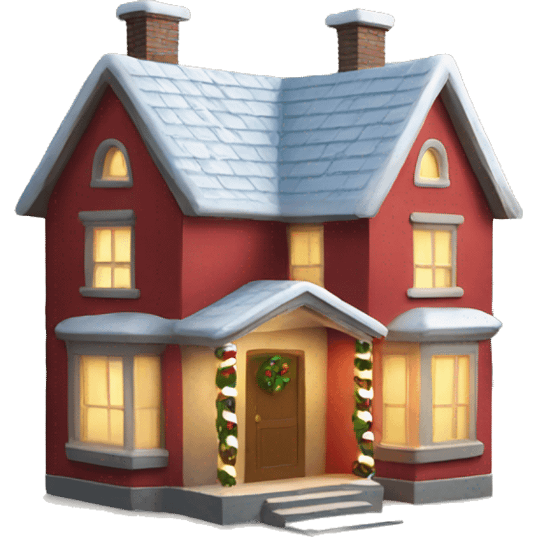 Christmas house emoji