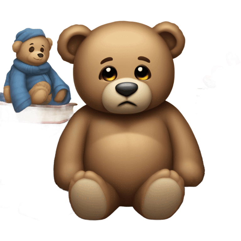 Teddy bear feeling bored  emoji