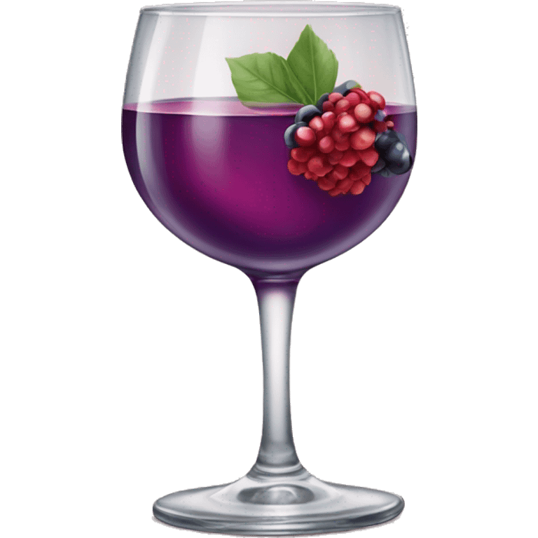 Glas of wildberry Lillet emoji