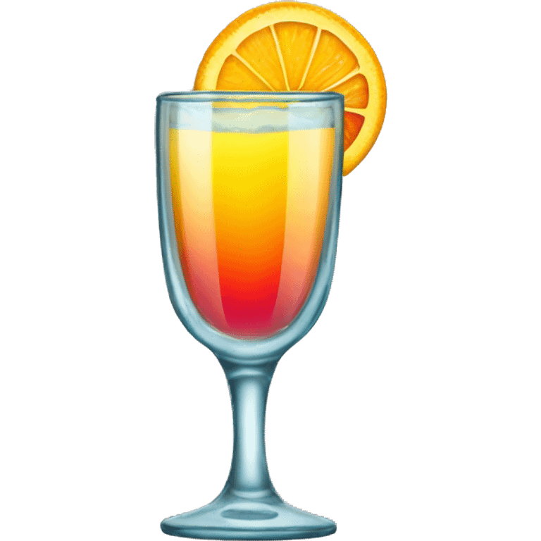 Tequila sunrise in long glass emoji