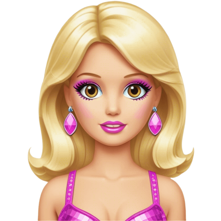 Blonde disco Barbie, 1970's emoji