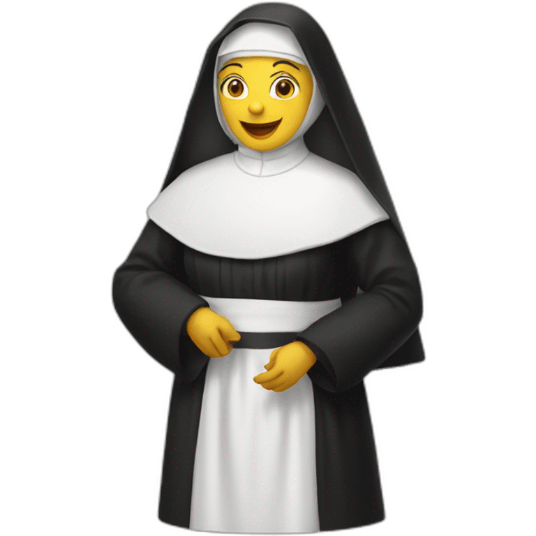 a nun partying emoji