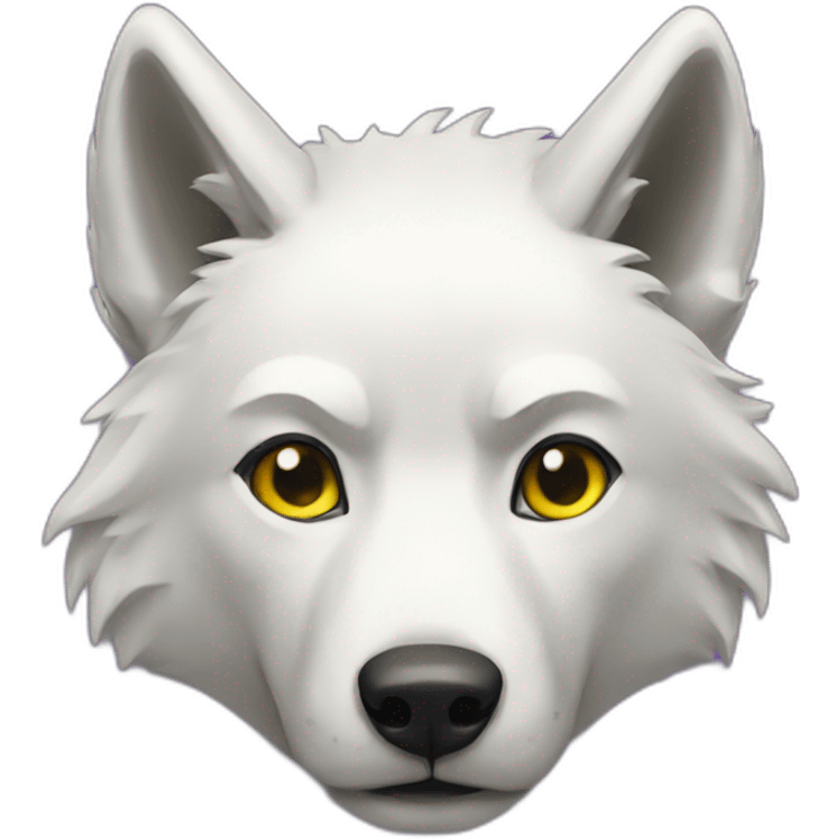 white wolf with yellow lakers jersey emoji