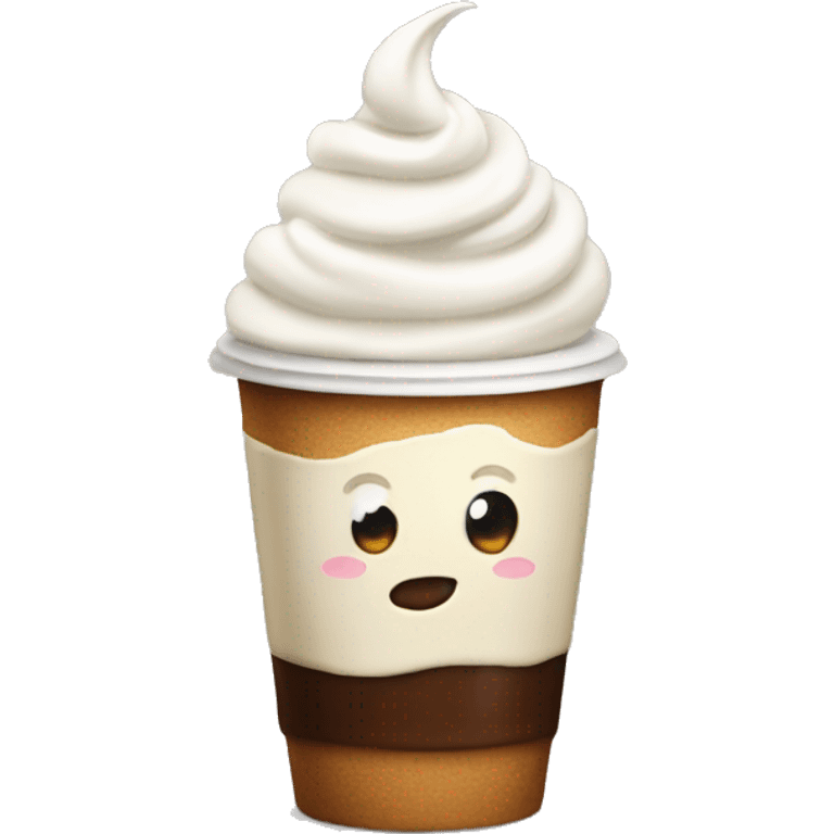 Coffee with whipped cream  emoji