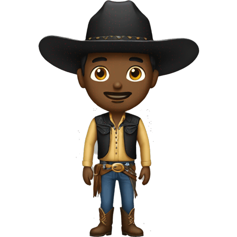 vaquero de negro emoji