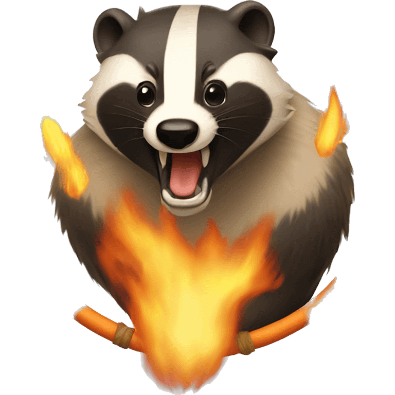 Badger fire hoop emoji