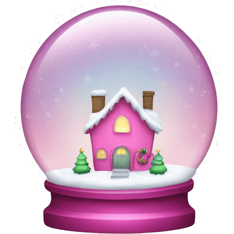 Snowglobe pink Christmas  emoji