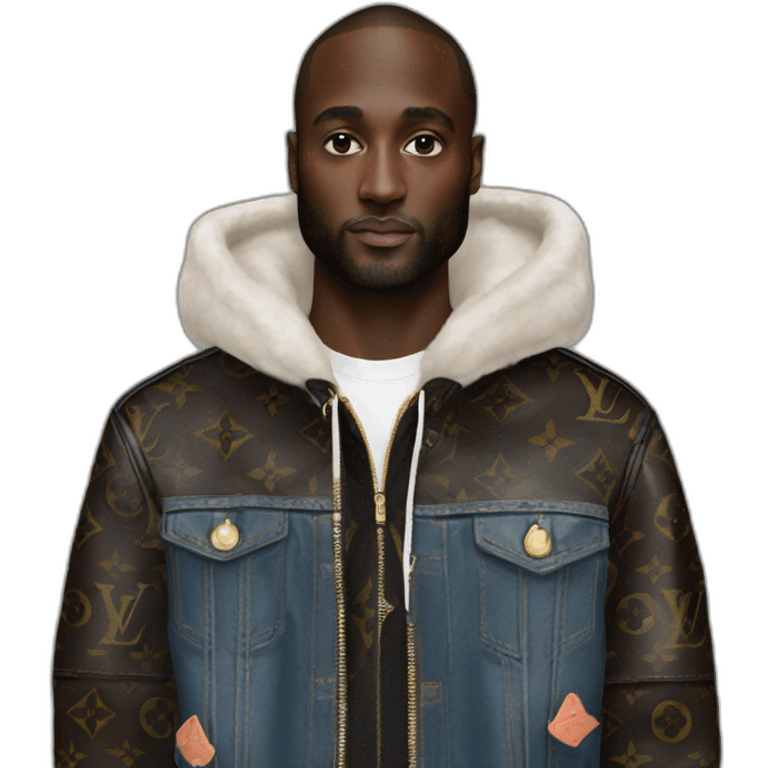 Virgil Abloh with louis Vuitton jacket emoji