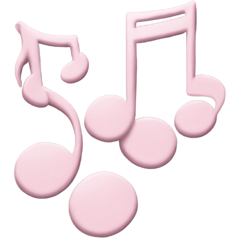 2 pale pink music notes emoji