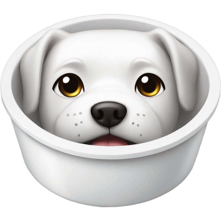 Dog white food bowl  emoji