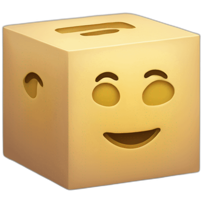 lettre k dans un cube emoji