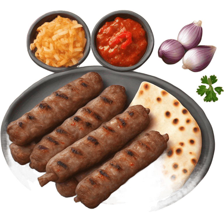 Bosnian national dish cevapi emoji