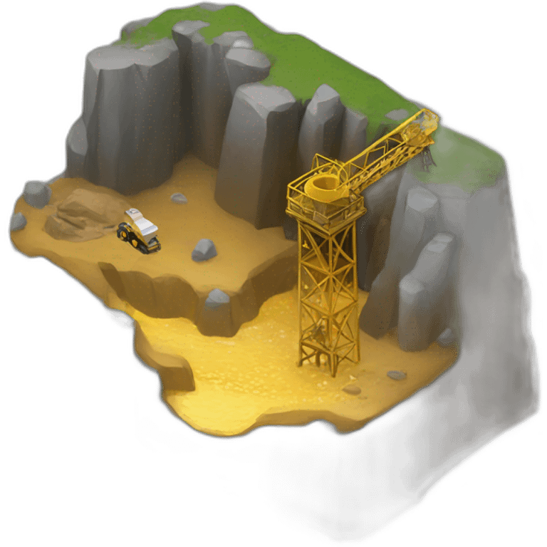 mining gold shaft river emoji