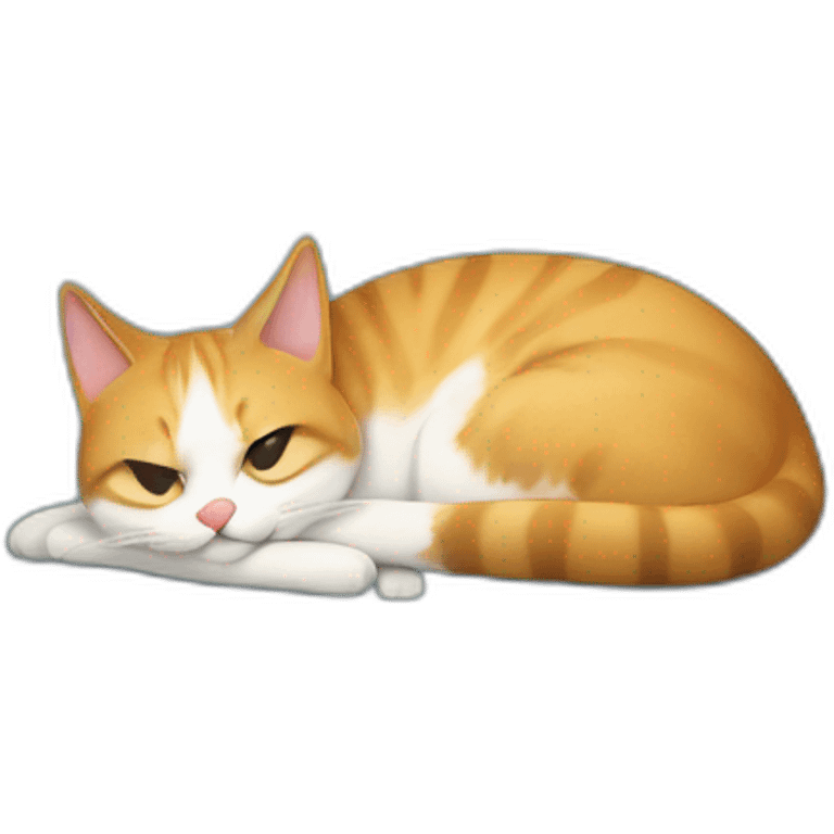 Un chat qui est allongé sur un coussin emoji