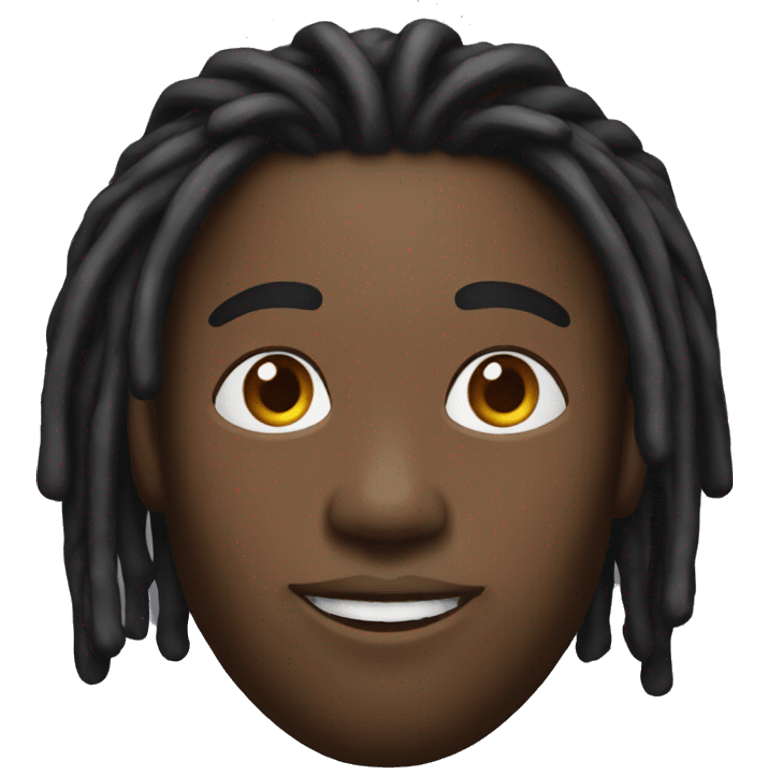 Black guy with dreads y2k emoji