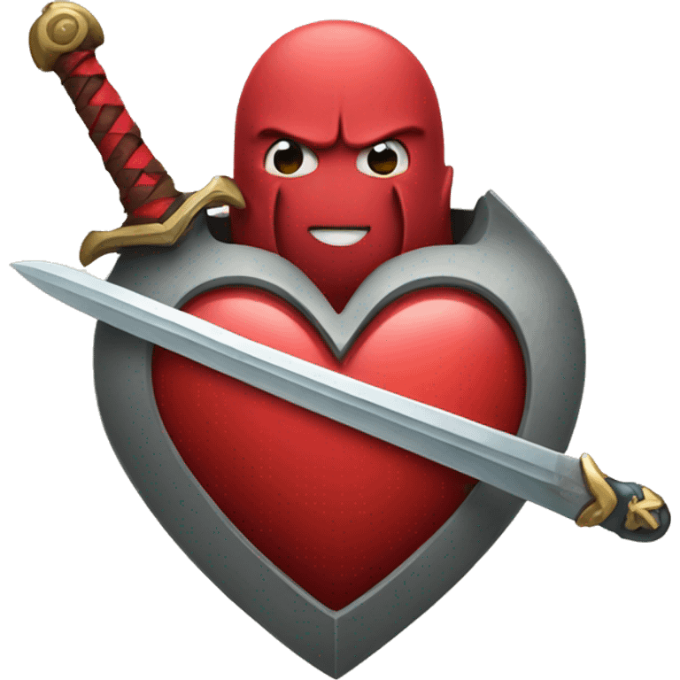 Heart with sword through  emoji