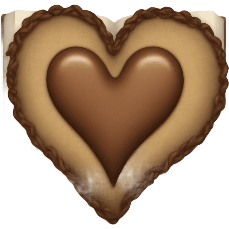 Brown heart book emoji