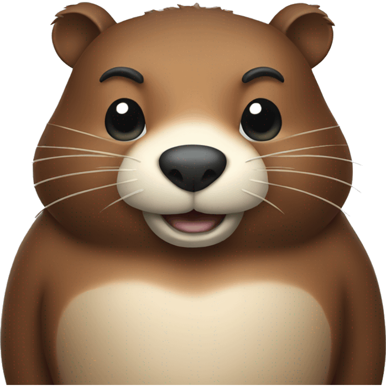 Beaver with a beautiful torso emoji