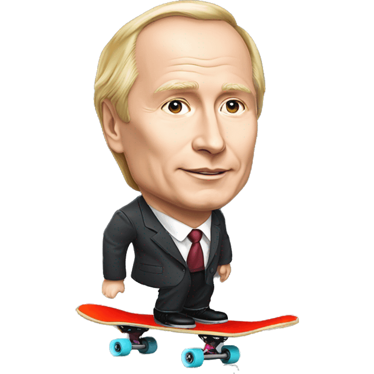 Vladimir Poutine sur un skate board emoji