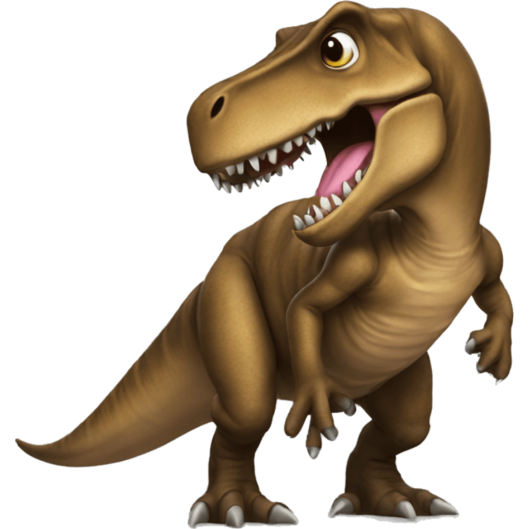 T-rex with poop emoji