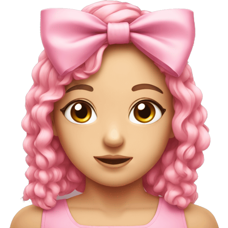 Cute pink bow emoji