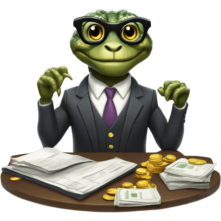 capitalist reptilian banker emoji