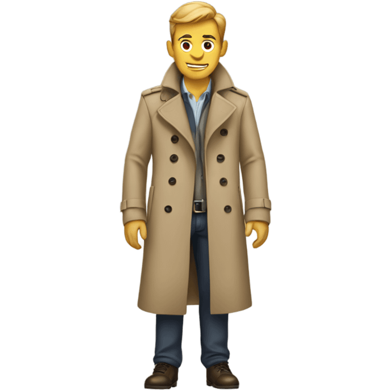 Guy in trenchcoat emoji