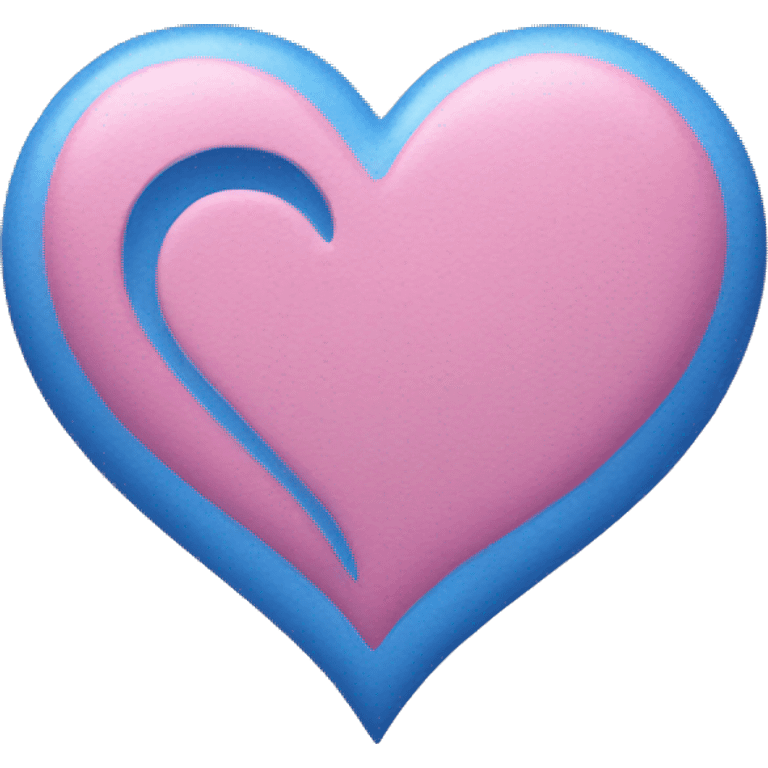 Blue and pink heart emoji