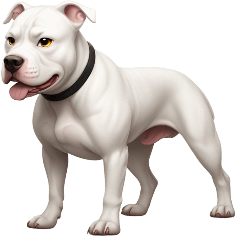 White pitbull  emoji