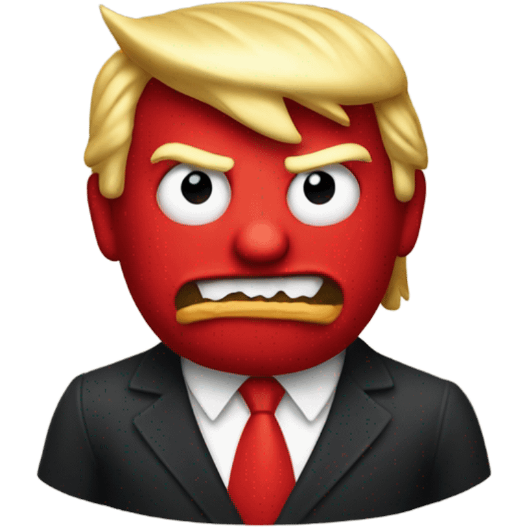 Donald Trump dressed as the devil emoji