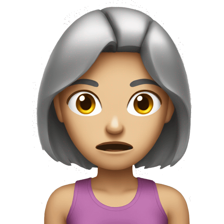 angry person with woman emoji