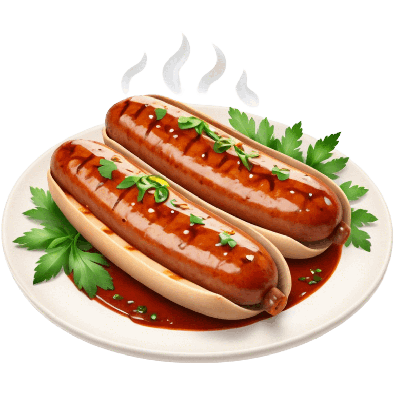 Cinematic spicy chipotle sausage, glistening with smoky, tangy sauce, charred and grilled to perfection, sliced open to reveal juicy filling, served with fresh herbs, rich and flavorful, detailed and appetizing. emoji