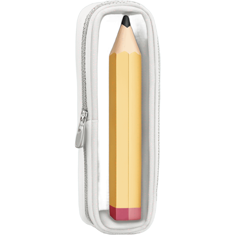 white pencil case  emoji