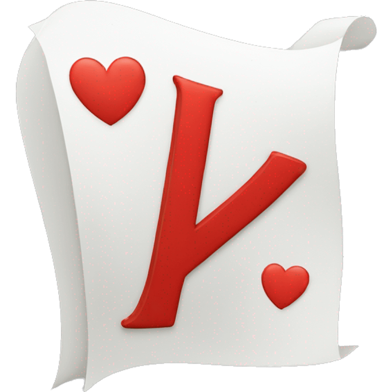 The letter K in a red heart emoji