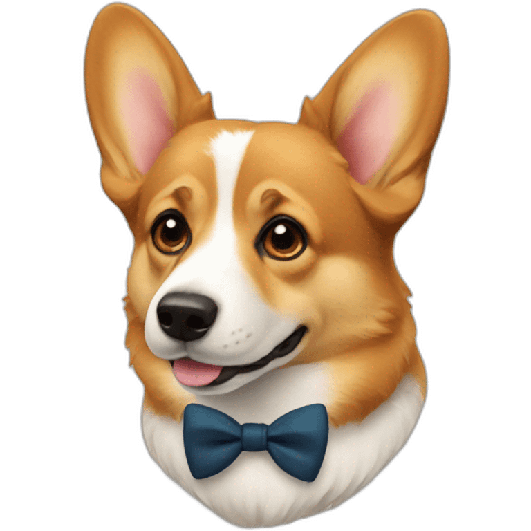 corgi with a bowtie emoji