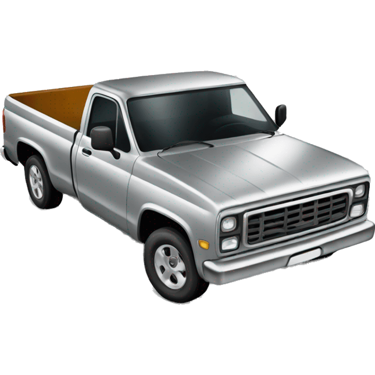 Silver pick up truck emoji