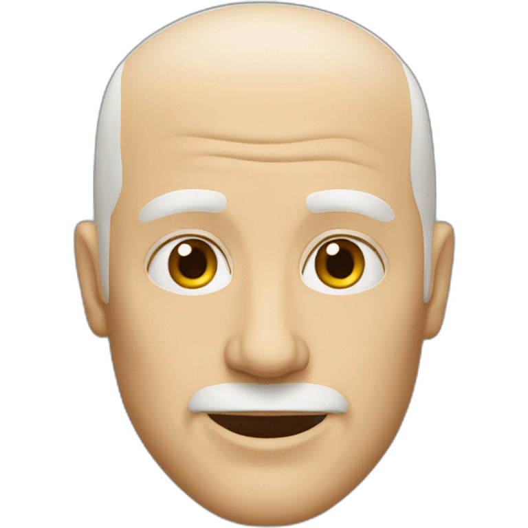 middle age white man bald emoji