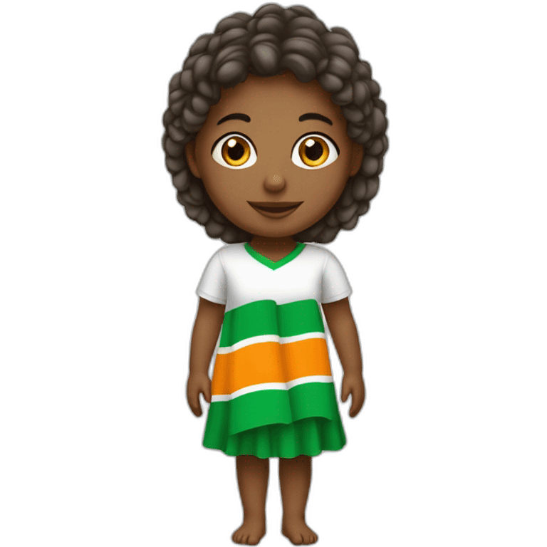 Fille avec le drapeau de la côte d'ivoire emoji