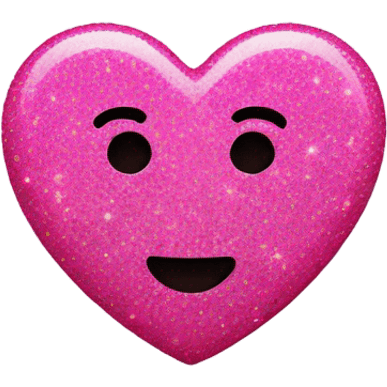 Pink glitter heart emoji