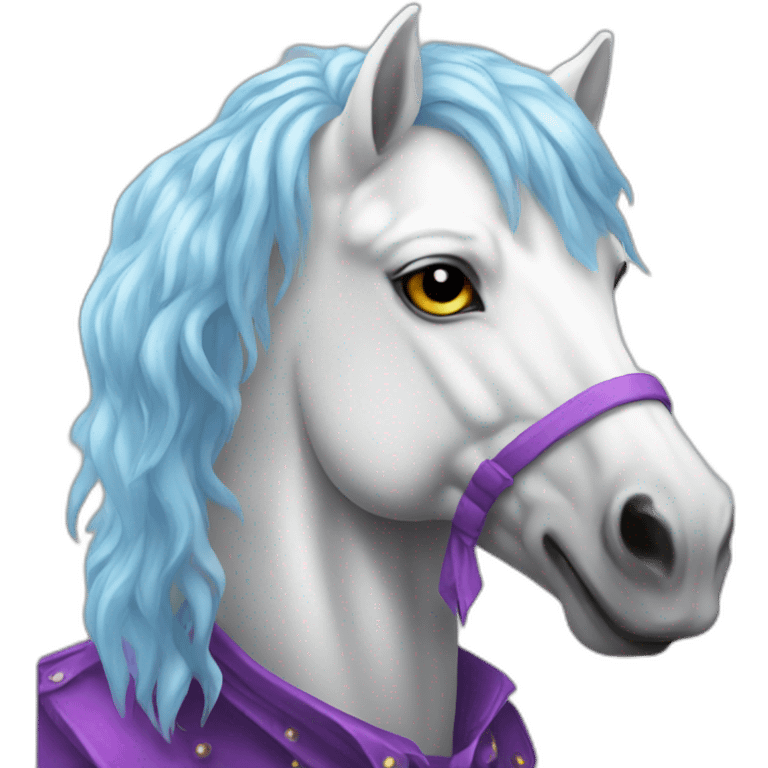 It clown white pony emoji