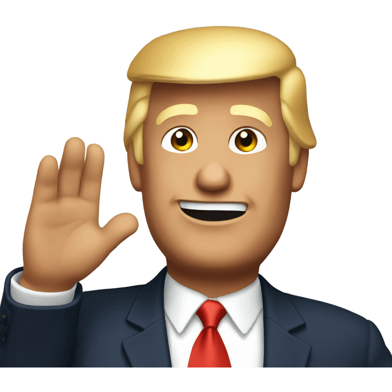 Donald trump waving emoji