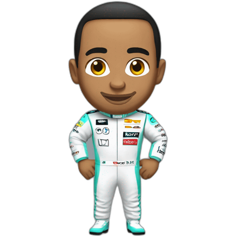 Lewis Hamilton in a racing suit  emoji