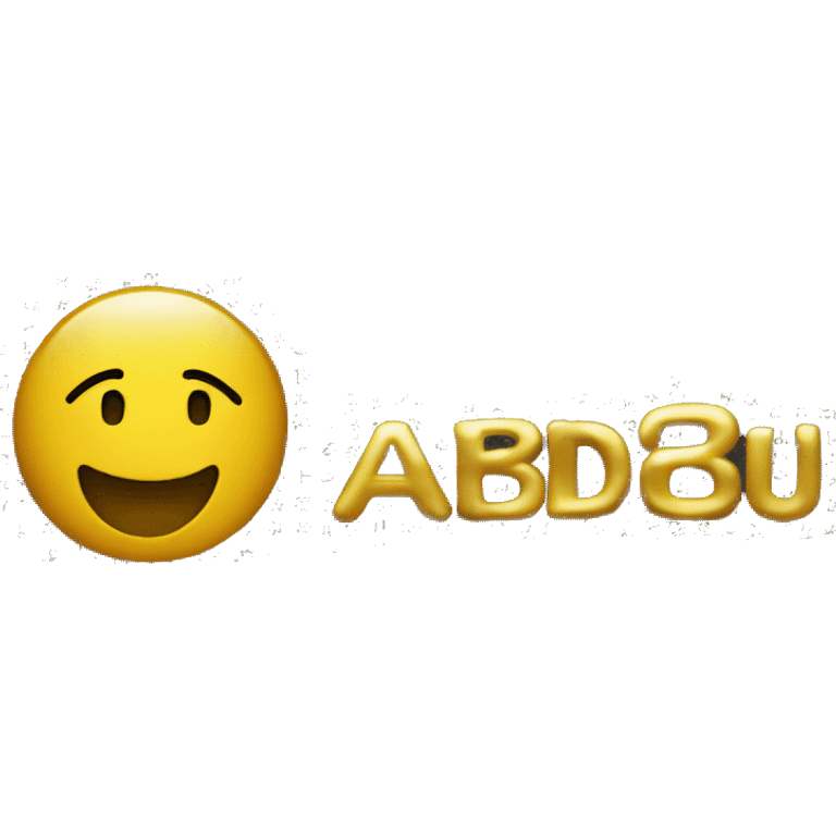 Abdul name written in gold font letters  emoji