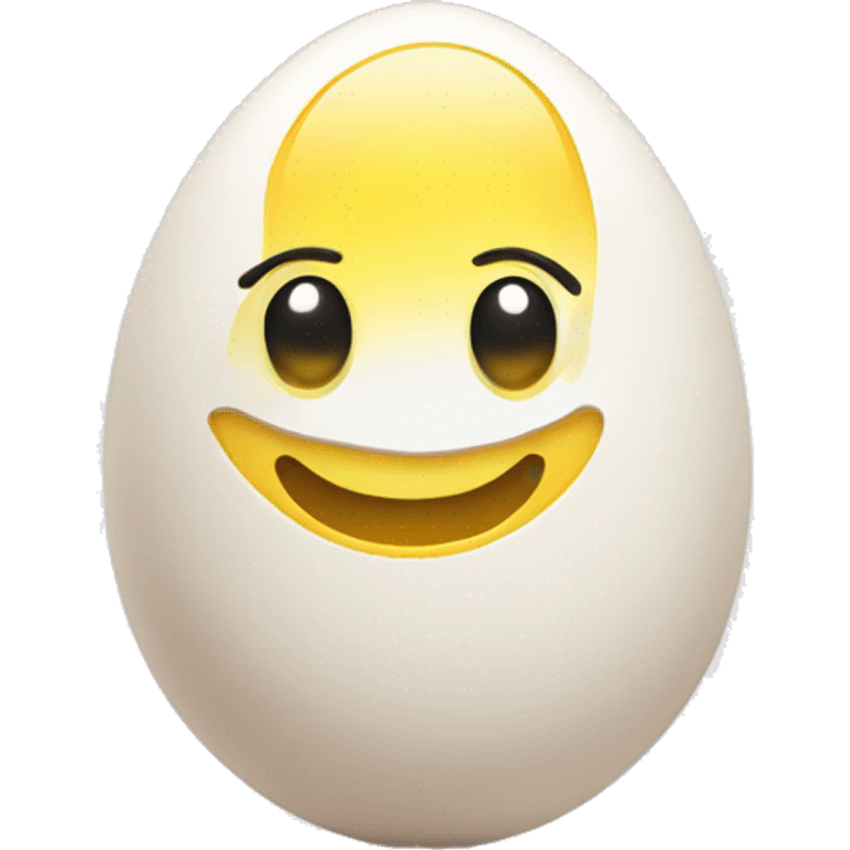 egg with smiley face emoji