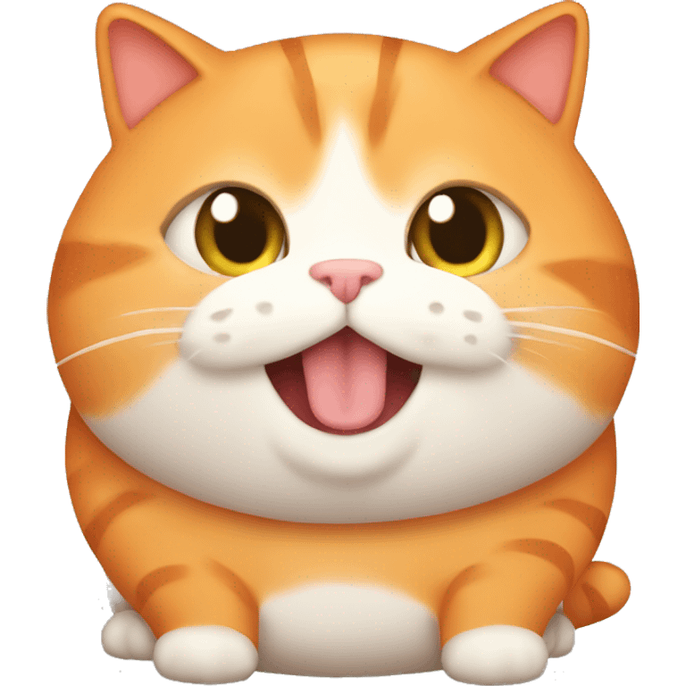 orange chubby cat with tuna  emoji