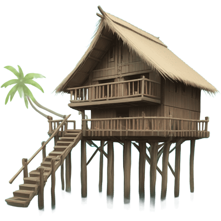 Maldivian houses on the water emoji